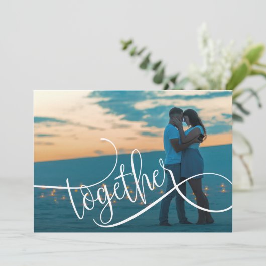 Save The Date Script moderne mariage photo Enregistrer la date (Debout devant)