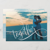 Save The Date Script moderne mariage photo Enregistrer la date (Devant / Derrière)