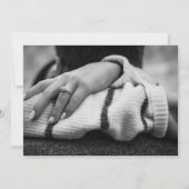 Save The Date Script Moderne Marine Bleu 4 Photo Enregistrer la  (Dos)