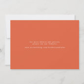 Save The Date Script moderne multi photo brillant orange mariage (Dos)