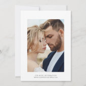 Save The Date Script moderne noir & blanc photo (Dos)