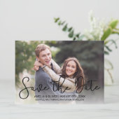 Save The Date Script moderne photo horizontale Enregistrer la da (Debout devant)