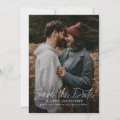 Save The Date Script moderne Photo Mariage simple (Devant)
