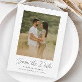 Save The Date Script moderne Photo Mariage simple