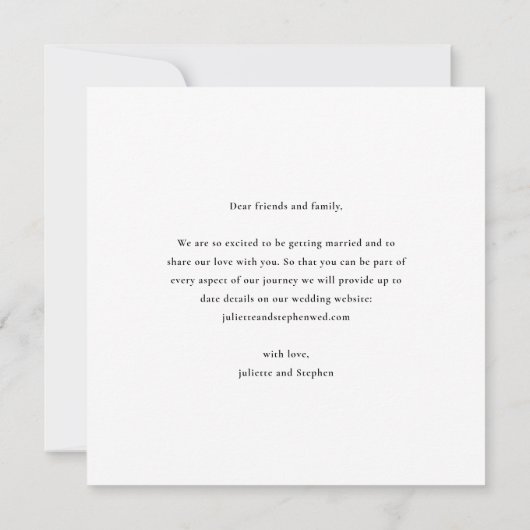 Save The Date Script moderne Photo Mariage simple (Dos)