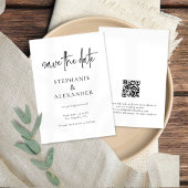 Save The Date Script moderne QR Code Mariage N'importe quelle co