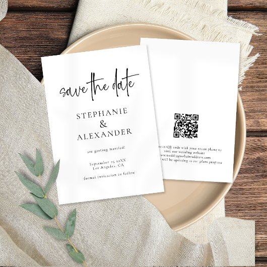 Save The Date Script moderne QR Code Mariage N'importe quelle co