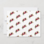 Save The Date Script moderne Sauvez notre date, Fleurs aquarelle (Dos)