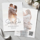Save The Date Script moderne Simple 2 Photo Mariage QR Code