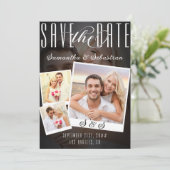 Save The Date Script moderne tendance 3 Photo QR CODE Enregistre (Debout devant)