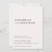 Save The Date Script noir crème moderne minima contemporain sa (Devant)