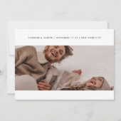 Save The Date Script noir moderne 3 Multi Photo Collage (Dos)