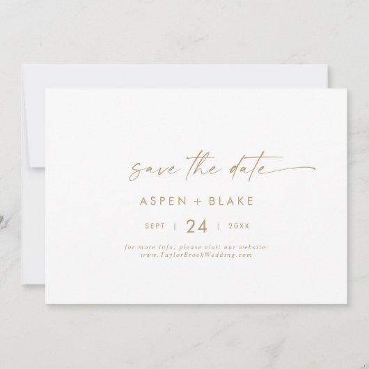 Save The Date Script Or Moderne Horizontal Enregistrer La Date (Devant)