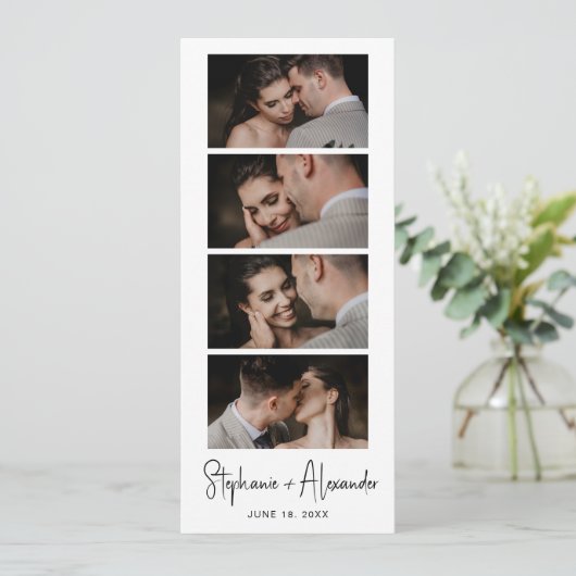 Save The Date Script Photo Booth Signet Wedding Enregistrer la d (Debout devant)
