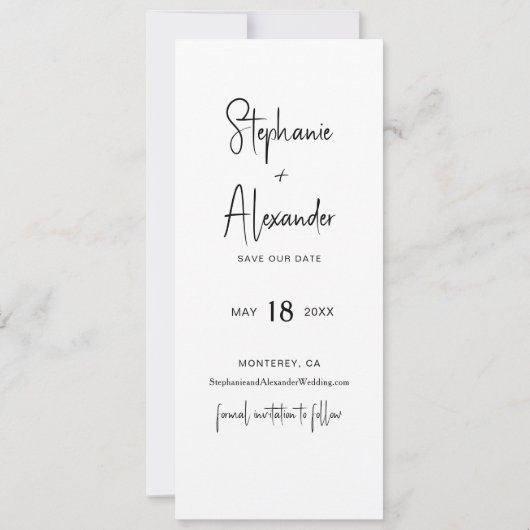 Save The Date Script Photo Booth Signet Wedding Enregistrer la d (Dos)