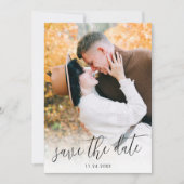 Save The Date Script Photo moderne Enregistrer la date Invitatio (Devant)