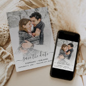 Save The Date Script photo moderne simple Enregistrer la date