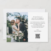 Save The Date Script Romantique avec Cœur et Photos et Code QR (Dos)
