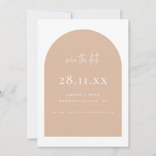 Save The Date Script rose Arch Retro Terrazzo