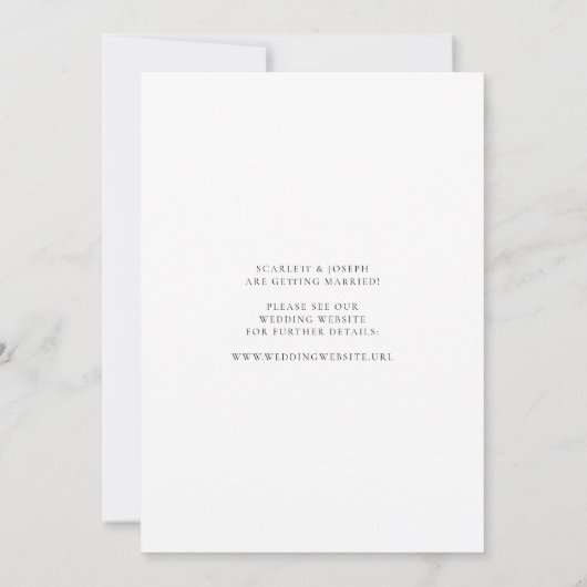 Save The Date Script rustique élégant Mariage romantique photo (Dos)