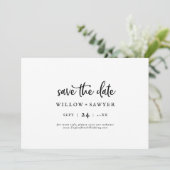 Save The Date Script Rustique Horizontal Enregistrer La Date (Debout devant)