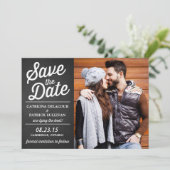 Save The Date Script rustique rétro | Enregistrer l'annonce de d (Debout devant)