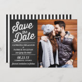 Save The Date Script rustique rétro | Enregistrer l'annonce de d (Devant / Derrière)