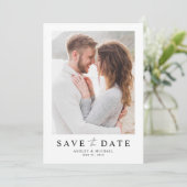 Save The Date Script simple élégant Mariage photo moderne (Debout devant)