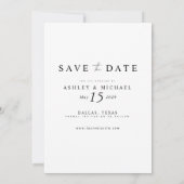 Save The Date Script simple élégant Mariage photo moderne (Dos)