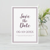Save The Date Script Simple Enregistrer La Date Mariage Classiqu (Debout devant)