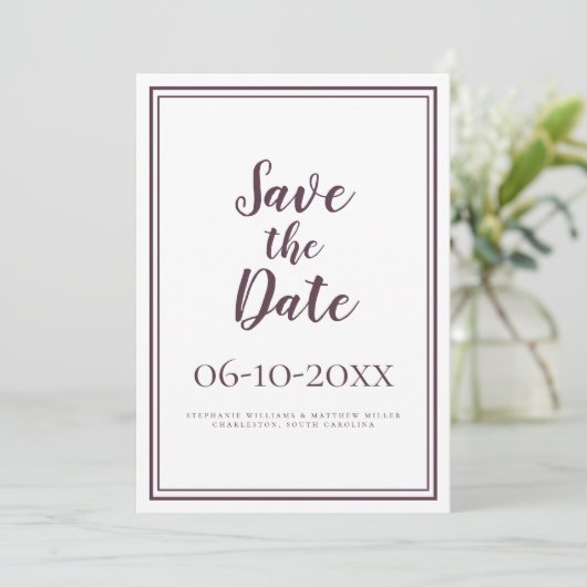 Save The Date Script Simple Enregistrer La Date Mariage Classiqu (Debout devant)