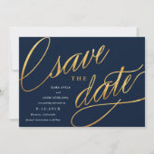 Save The Date Script simple Enregistrer les dates | Marine Blue  (Devant)