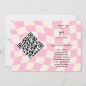 Save The Date Script Simple Moderne 6 Photo QR CODE Enregistrer  (Dos)