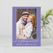 Save The Date Script tendance Se marier Periwinkle (Debout devant)