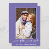Save The Date Script tendance Se marier Periwinkle (Devant / Derrière)