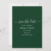 Save The Date Script tendance Se marier vert forêt (Dos)