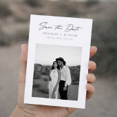 Save The Date Script Ultra Modern Minimal Photo Wedding
