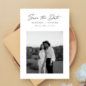 Save The Date Script Ultra Modern Minimal Photo Wedding