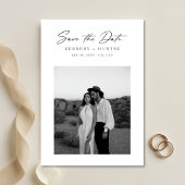 Save The Date Script Ultra Modern Minimal Photo Wedding