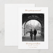 Save The Date Se marier Ocre Enregistrer La Date (Devant / Derrière)