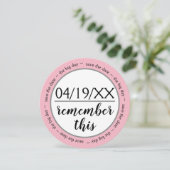 Save The Date Se souvenir de ce rose - Enregistrer la date (Debout devant)