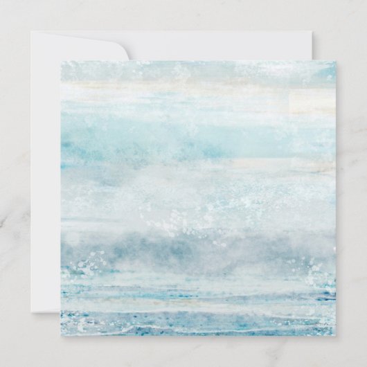 Save The Date Sea Blue Beach Waves Mariage côtier (Dos)