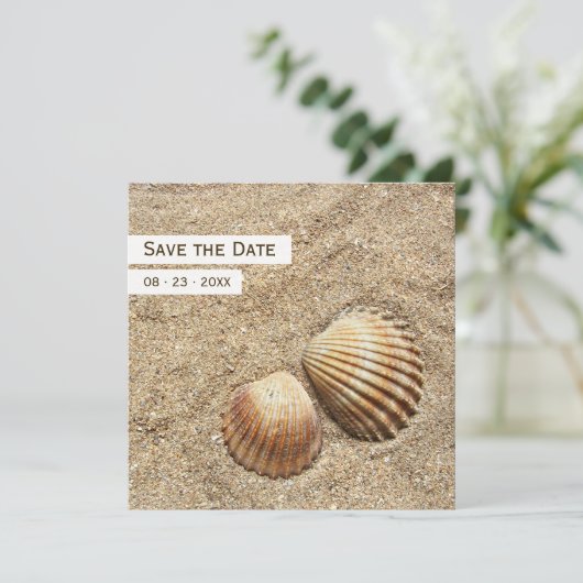 Save The Date Sea Shells - Enregistrer l'annonce de la date (Debout devant)