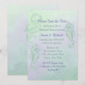 Save The Date Seahorse Sparkle - Dîner de répétition (Devant / Derrière)