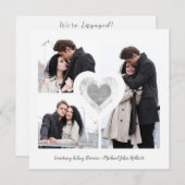 Save The Date Séance d'engagement romantique de Modern Heart 3 P (Devant / Derrière)