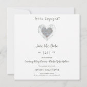 Save The Date Séance d'engagement romantique de Modern Heart 3 P (Dos)