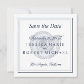 Save The Date Seashell Beach Wedding Enregistrer la date Carré - (Devant)