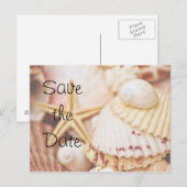 Save the Date Seashell Briefkaart (Voorkant / Achterkant)