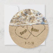 Save The Date Seashore Hearts-Enregistrer la date (Devant)