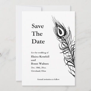 Save The Date Secouer vos plumes de queue Enregistrer la date bl